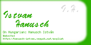 istvan hanusch business card